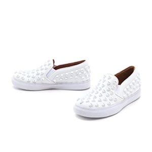 Jeffrey Campbell Alva Skull Stud Sneakers in White